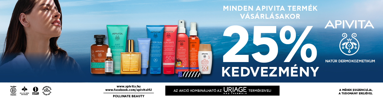 Apivita 25% kedvezmény Apivita 25% kedvezmény