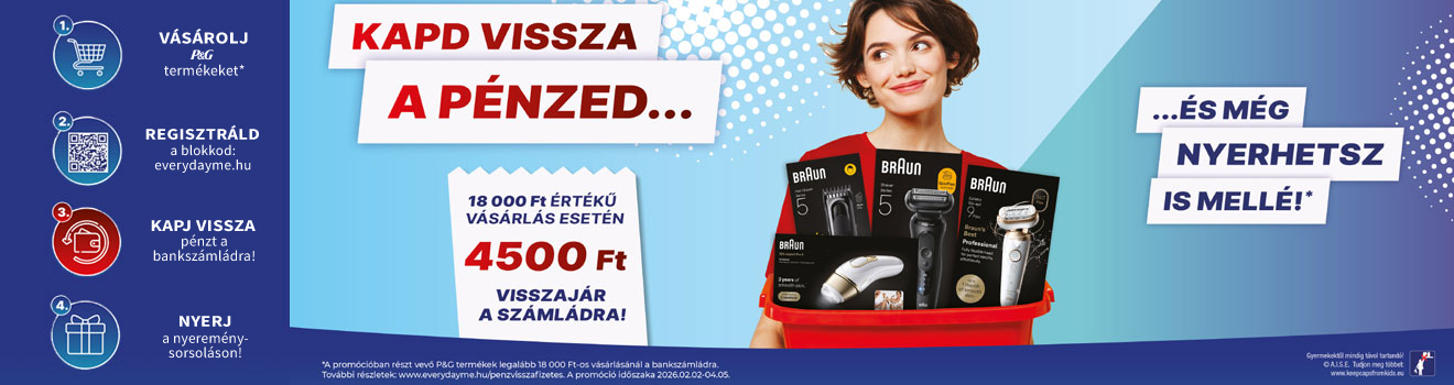 Pénzvisszatérítés Braun Pénzvisszatérítés Braun
