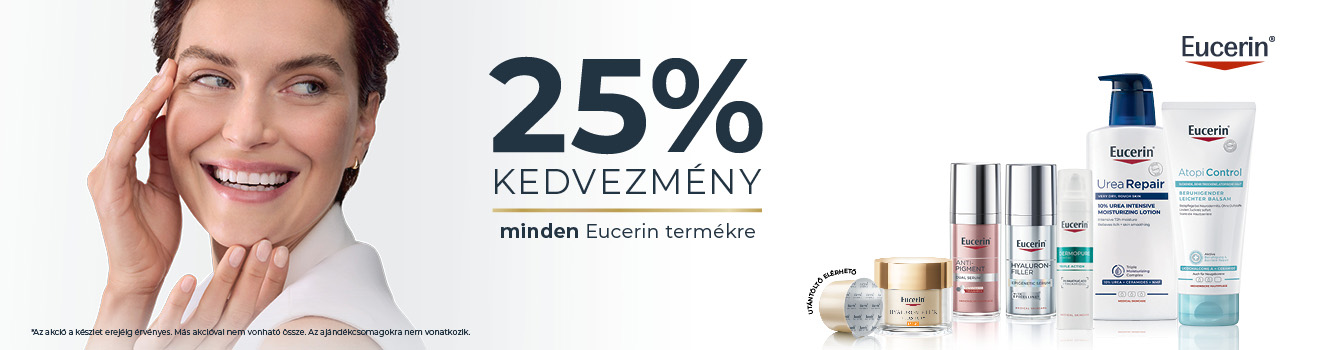 Eucerin minden termék 25% 2024.06.