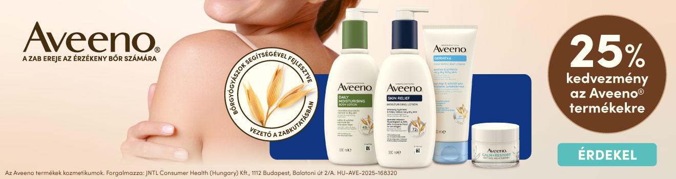 Aveeno 25% kedvezmény banner