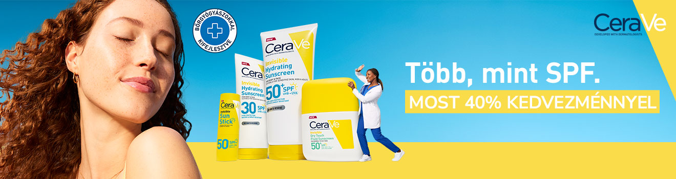 CeraVe fényvédő termékek 40% 2026.08.