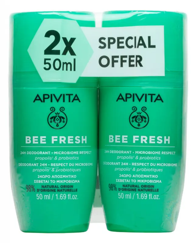 APIVITA BEE FRESH Golyós dezodor DUOPACK 2x50 ml APIVITA BEE FRESH Golyós dezodor DUOPACK 2x50 ml