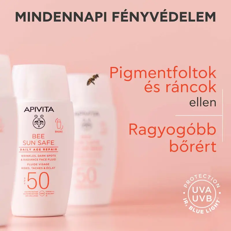 BEE SUN SAFE Daily Age Repair Fluid - ráncok, pigmentfoltok ellen SPF50 (50 ml)