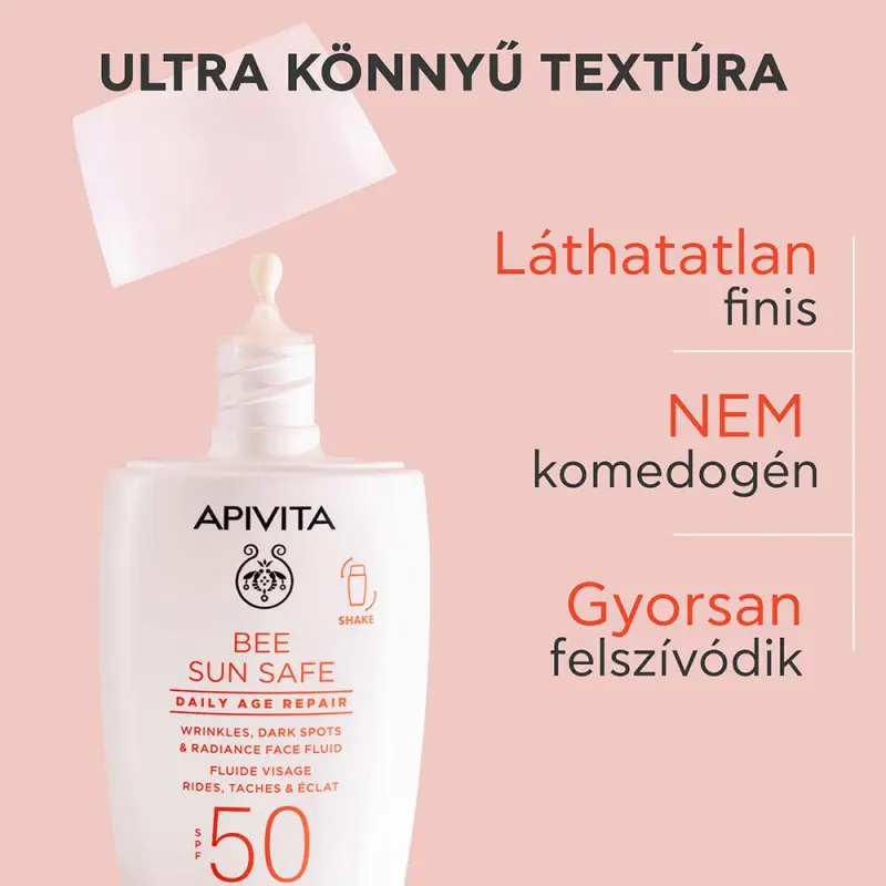 BEE SUN SAFE Daily Age Repair Fluid - ráncok, pigmentfoltok ellen SPF50 (50 ml)