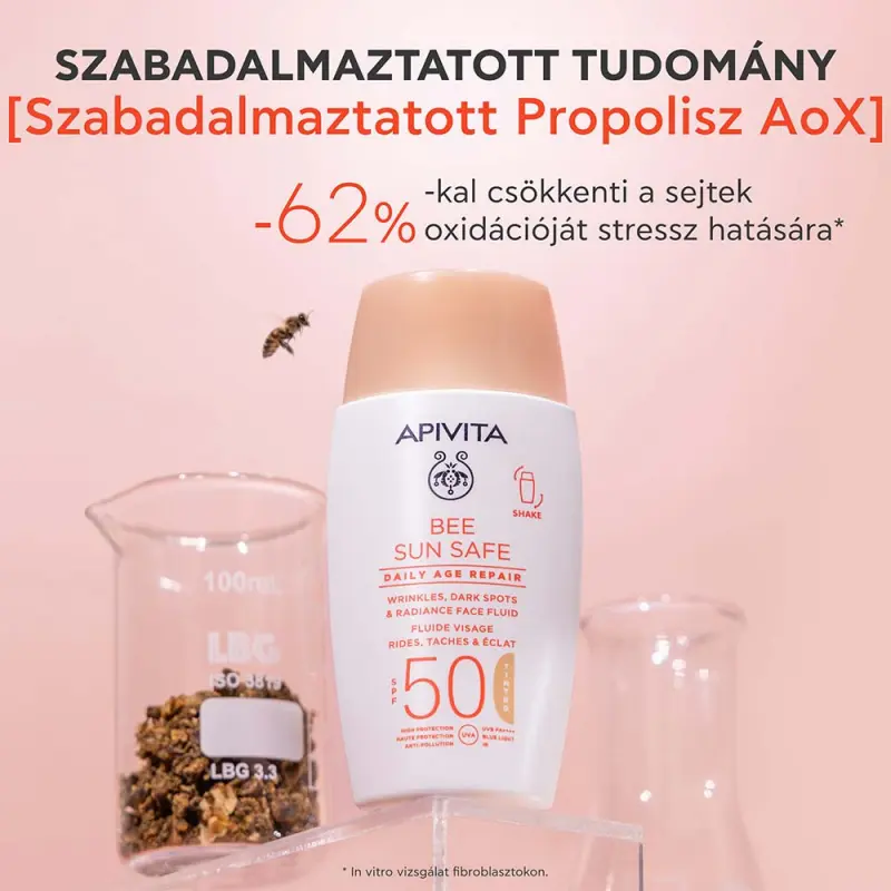 BEE SUN SAFE Daily Age Repair Színezett arckrém ráncok és pigmentfoltok ellen SPF50 (50 ml)