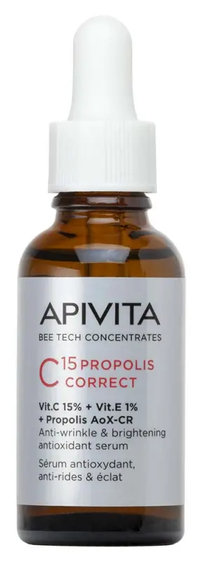 APIVITA BEE TECH C15 Propolisz ránctalanító és korrigáló antioxidáns szérum 30 ml APIVITA BEE TECH C15 Propolisz ránctalanító és korrigáló antioxidáns szérum 30 ml