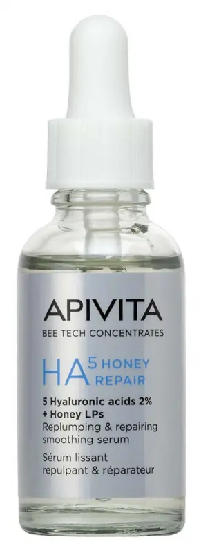 APIVITA BEE TECH HA5 Honey feltöltő, regeneráló és bőrsimító szérum 30 ml APIVITA BEE TECH HA5 Honey feltöltő, regeneráló és bőrsimító szérum 30 ml