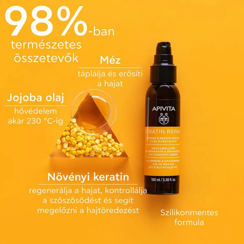Hajerősítő olaj Keratin Repair száraz vagy töredezett hajra 100 ml