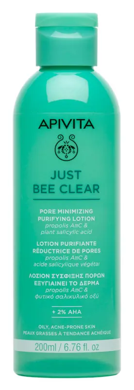 APIVITA JUST BEE CLEAR Pórusösszehúzó mélytisztító lotion zsíros, pattanásokra hajlamos bőrre (200 ml) APIVITA JUST BEE CLEAR Pórusösszehúzó mélytisztító lotion zsíros, pattanásokra hajlamos bőrre (200 ml)