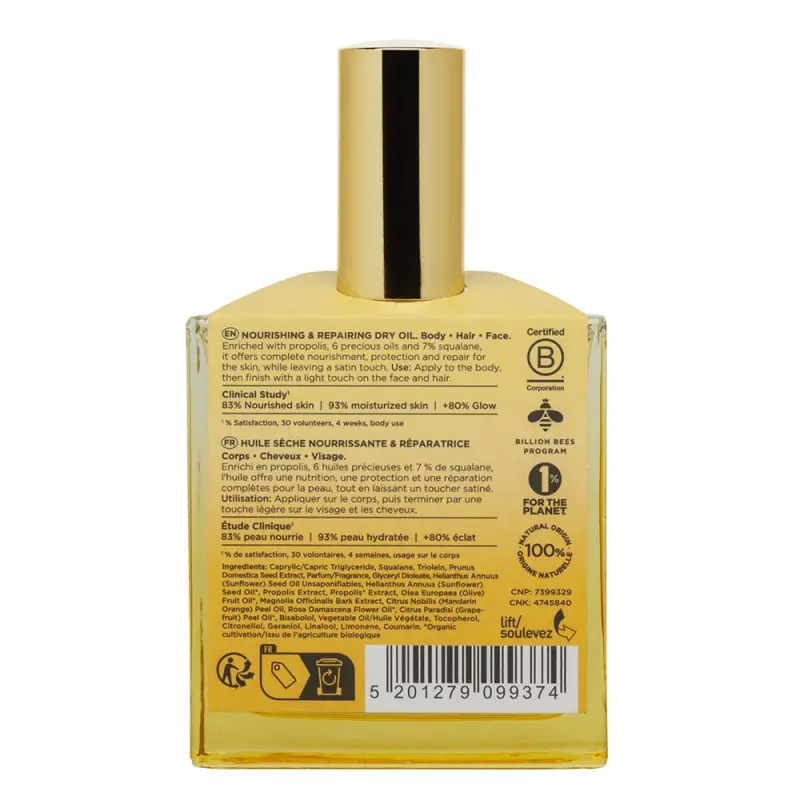 MY BEELOVED Multifunkciós száraz olaj arcra, testre, hajra 100 ml