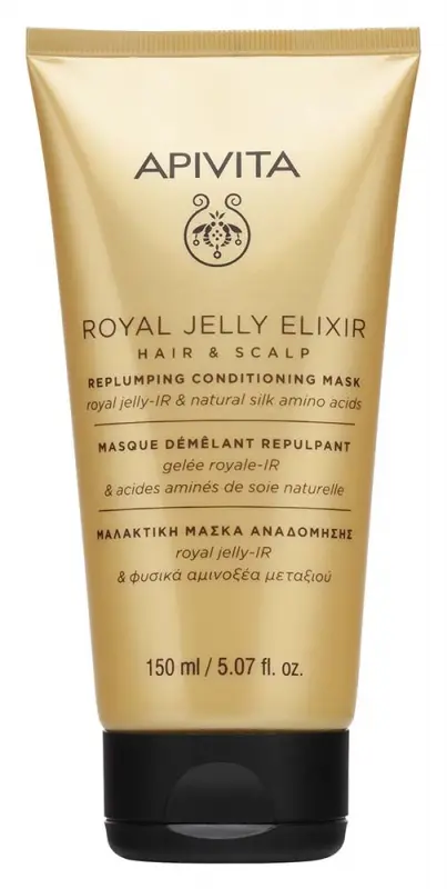 APIVITA Royal Jelly Elixir Replumping haj és fejbőr kondicionáló maszk 150 ml APIVITA Royal Jelly Elixir Replumping haj és fejbőr kondicionáló maszk 150 ml
