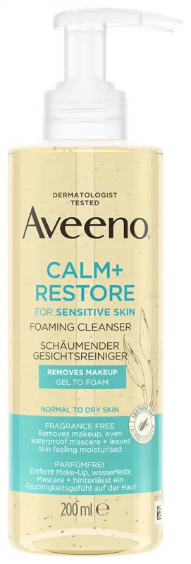 AVEENO Calm+ Restore Habzó arctisztító 200 ml