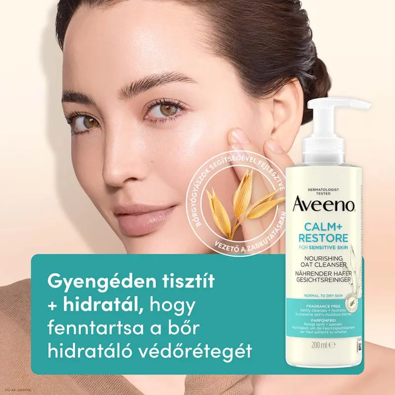 Calm+ Restore Tápláló arctisztító zabbal 200 ml