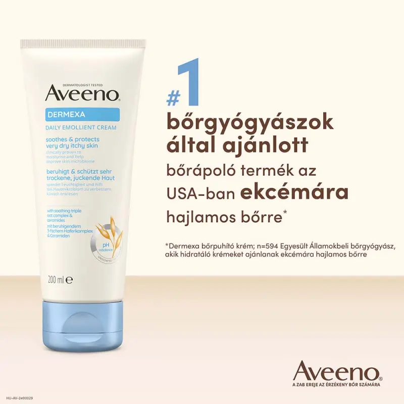 Dermexa Bőrpuhító krém, illatmentes 200 ml