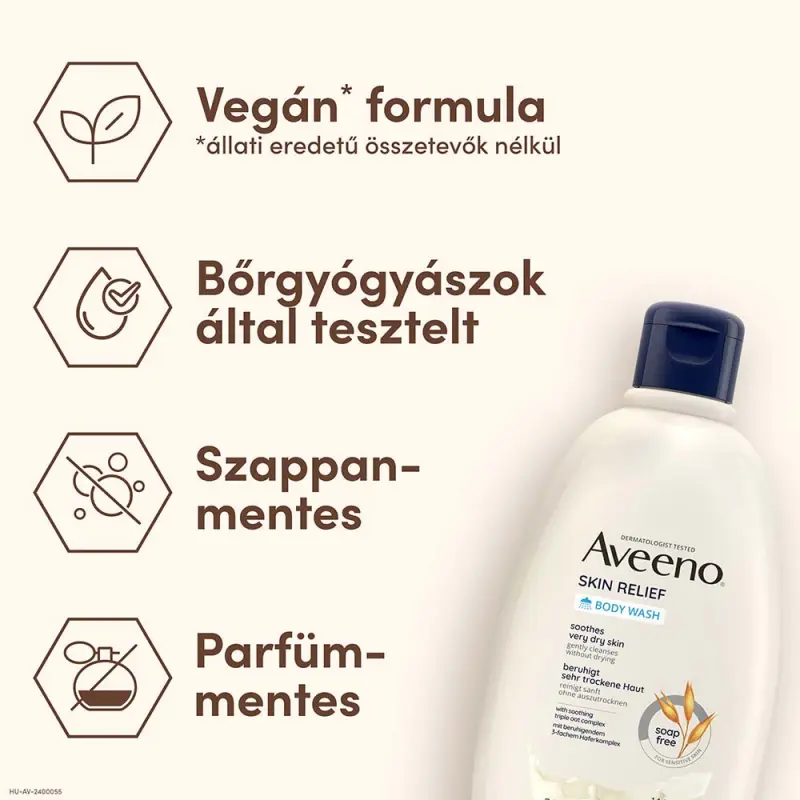 Skin Relief Hidratáló tusfürdő, illatmentes 500 ml