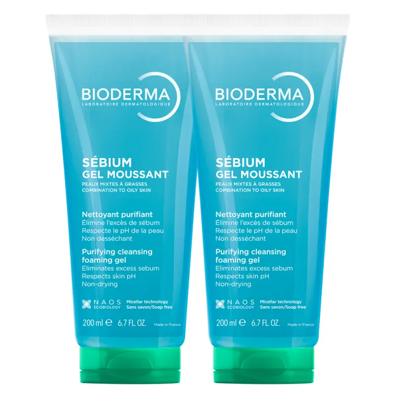 BIODERMA Sébium Gel Moussant habzó gél DUOPACK 2x200 ml BIODERMA Sébium Gel Moussant habzó gél DUOPACK 2x200 ml