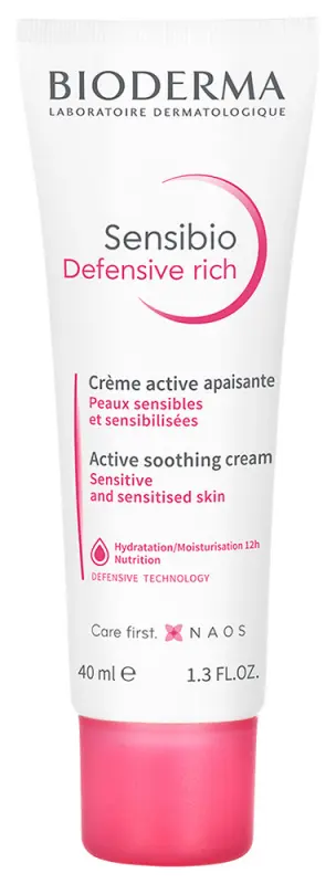 BIODERMA Sensibio Defensive Rich Nyugtató hatású krém 40 ml BIODERMA Sensibio Defensive Rich Nyugtató hatású krém 40 ml