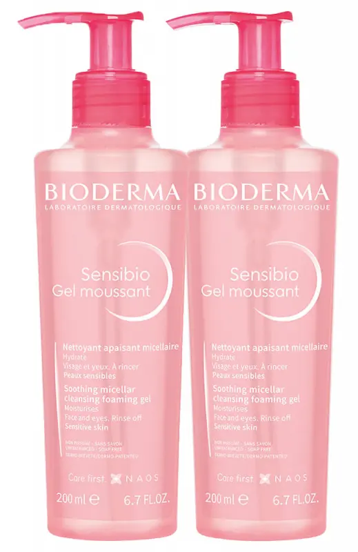 BIODERMA Sensibio Gel Moussant habzó gél DUOPACK 2x200 ml BIODERMA Sensibio Gel Moussant habzó gél DUOPACK 2x200 ml