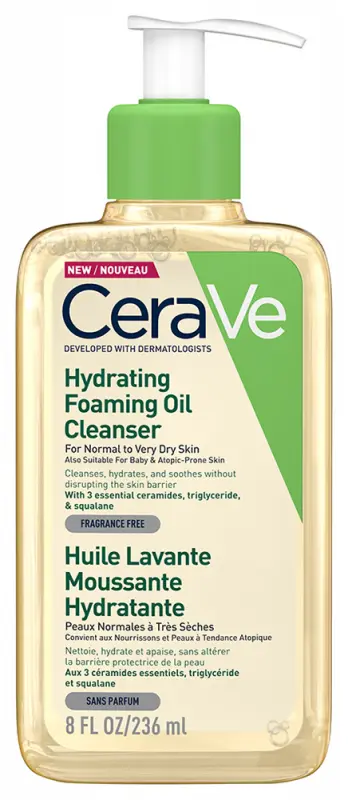 CERAVE Hidratáló, habzó, olajos tisztító 236 ml CERAVE Hidratáló, habzó, olajos tisztító 236 ml