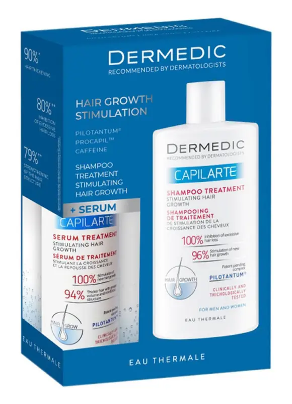 DERMEDIC Capilarte Hajhullás elleni szett nőknek és férfiaknak (300+150 ml) DERMEDIC Capilarte Hajhullás elleni szett nőknek és férfiaknak (300+150 ml)