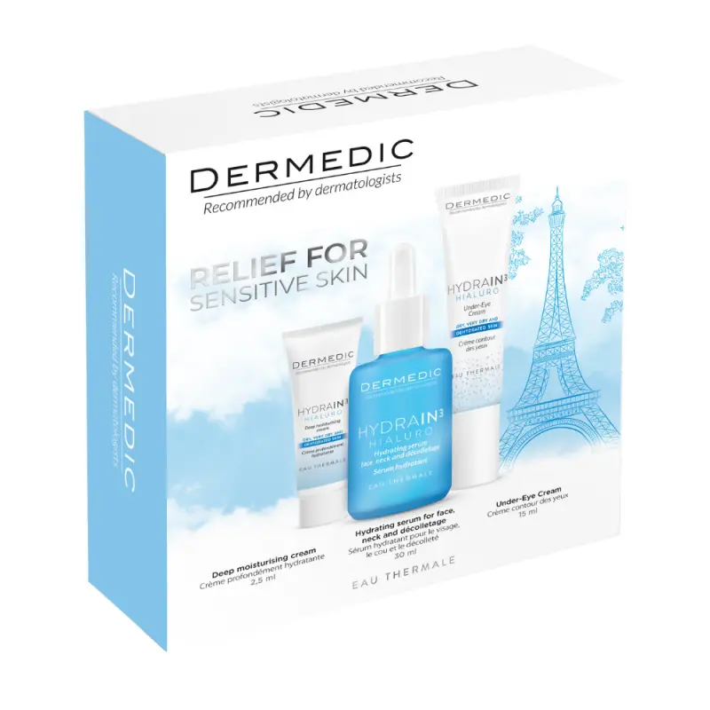 DERMEDIC HYDRAIN3 HIALURO Hidratáló arcápoló csomag (30+15+2,5 ml) DERMEDIC HYDRAIN3 HIALURO Hidratáló arcápoló csomag (30+15+2,5 ml)