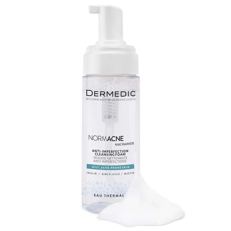Normacne Tisztító hab zsíros, kombinált, aknéra hajlamos arcbőrre 170 ml