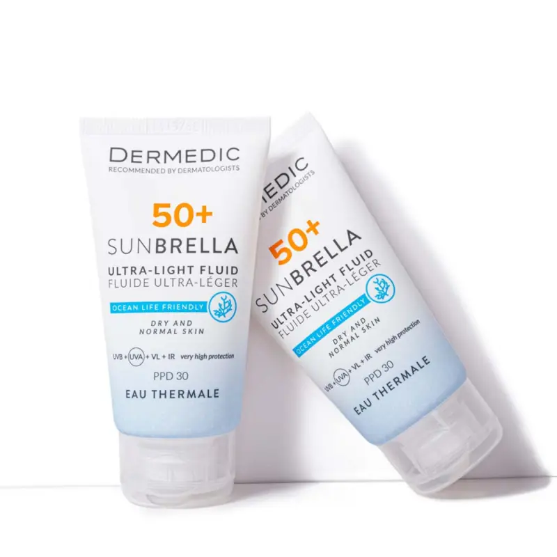 Sunbrella Ultra-Light Fényvédő fluid SPF50+ száraz és normál bőrre 40 ml