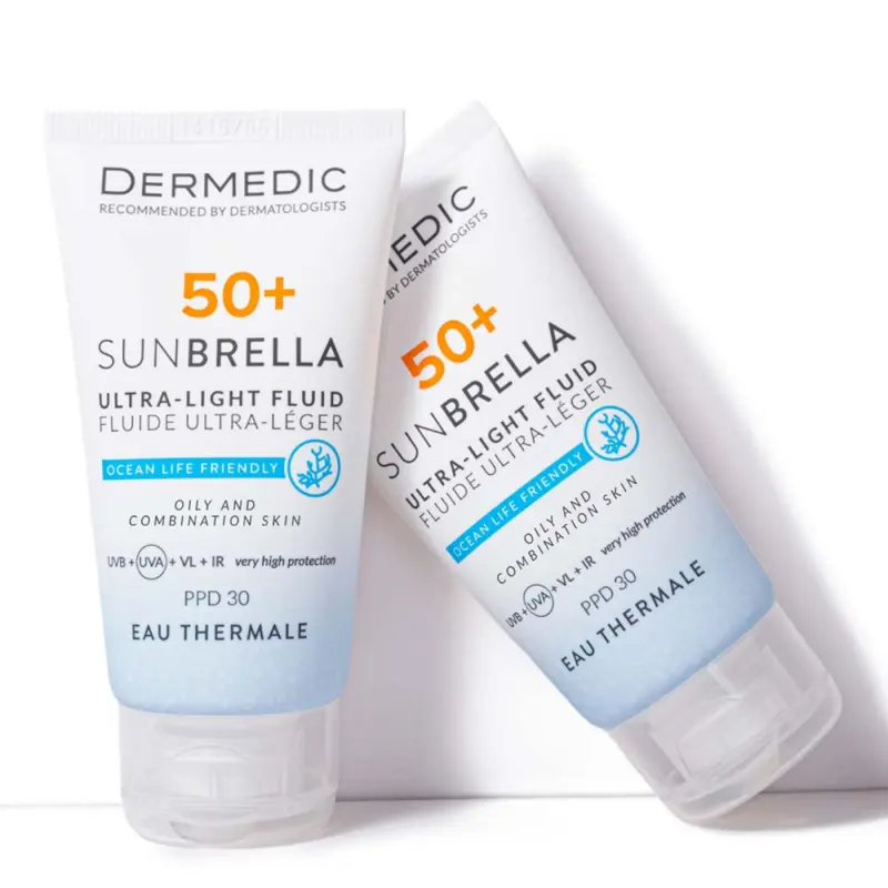 Sunbrella Ultra-Light Fényvédő fluid SPF50+ zsíros és kombinált arcbőrre 40 ml