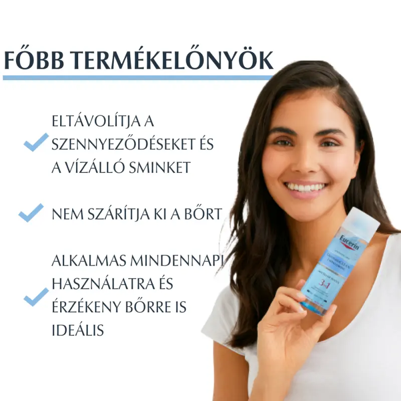 DermatoCLEAN HYALURON 3 az 1-ben Micellás arclemosó 200 ml