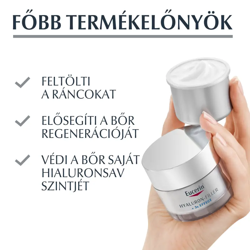 Hyaluron-Filler ráncfeltöltő éjszakai arckrém utántöltő 50 ml