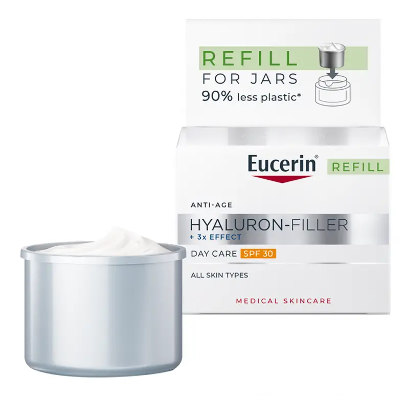 EUCERIN Hyaluron-Filler Ráncfeltöltő nappali arckrém SPF30 utántöltő 50 ml EUCERIN Hyaluron-Filler Ráncfeltöltő nappali arckrém SPF30 utántöltő 50 ml