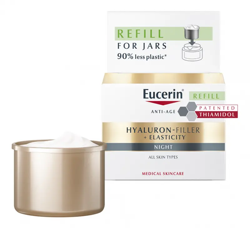 EUCERIN Hyaluron-Filler+Elasticity Bőrtömörséget Regeneráló Éjszakai Arckrém utántöltő 50 ml EUCERIN Hyaluron-Filler+Elasticity Bőrtömörséget Regeneráló Éjszakai Arckrém utántöltő 50 ml