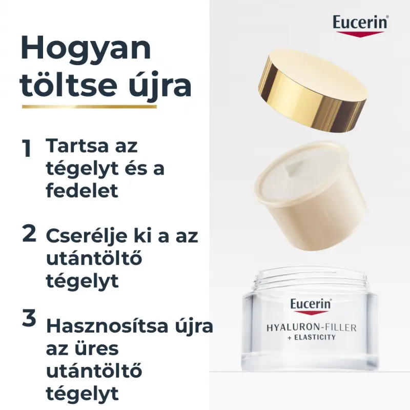 Hyaluron-Filler+Elasticity Bőrtömörséget Regeneráló Éjszakai Arckrém utántöltő 50 ml