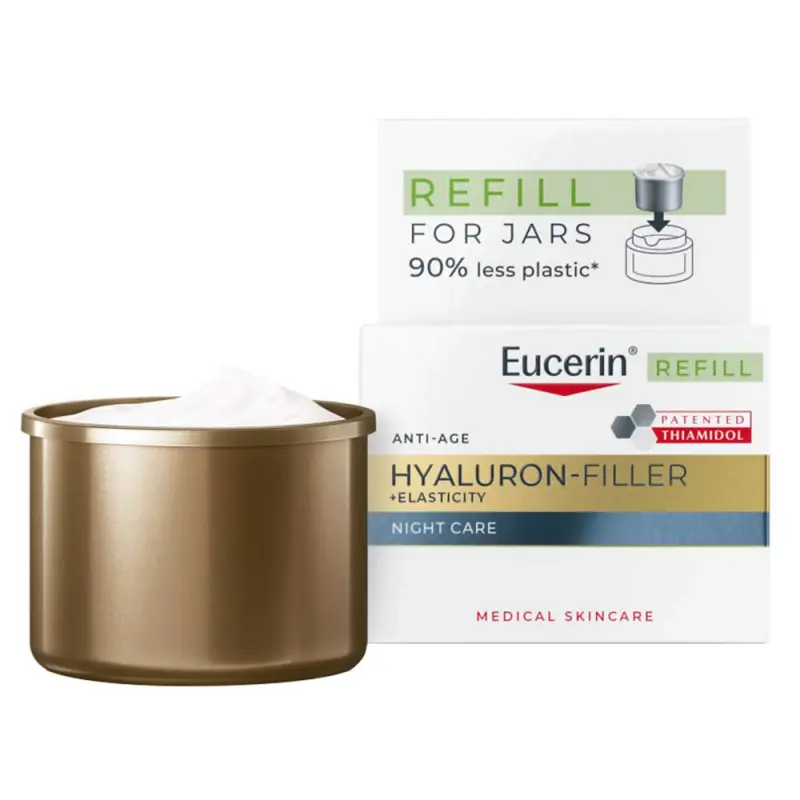 EUCERIN Hyaluron-Filler+Elasticity Bőrtömörséget regeneráló éjszakai arckrém utántöltő 50 ml EUCERIN Hyaluron-Filler+Elasticity Bőrtömörséget regeneráló éjszakai arckrém utántöltő 50 ml