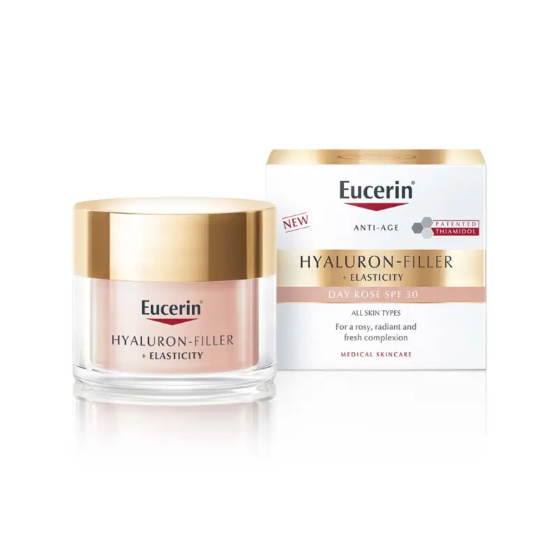 Hyaluron-Filler+Elasticity Bőrtömörséget Regeneráló Nappali Arckrém Rose SPF30 (50 ml)