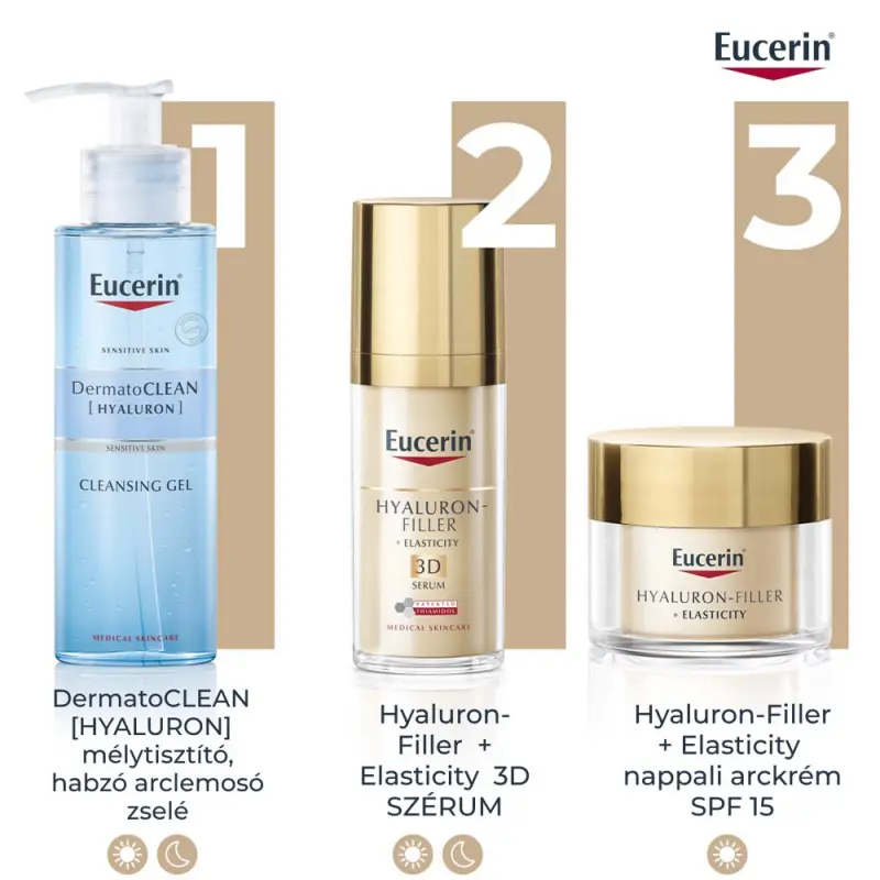 Hyaluron-Filler+Elasticity Bőrtömörséget Regeneráló Nappali Arckrém SPF15 (50ml)