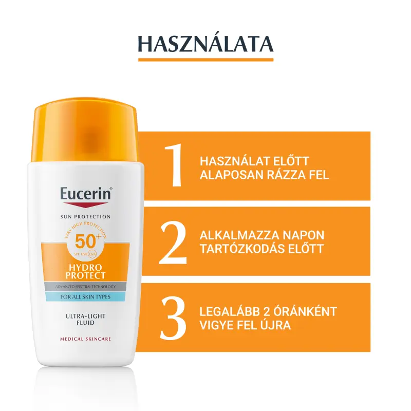 Sun Hydro-Protect ultra könnyű napozó fluid arcra SPF50+ (50 ml)