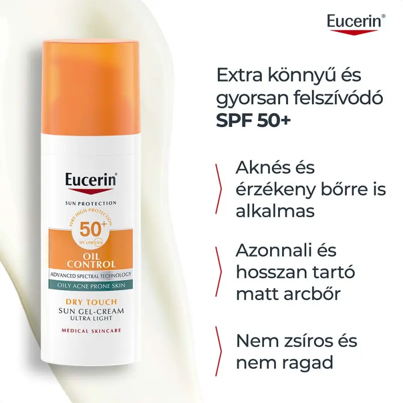 Sun Oil Control napozó gél-krém arcra SPF50+ (50 ml)