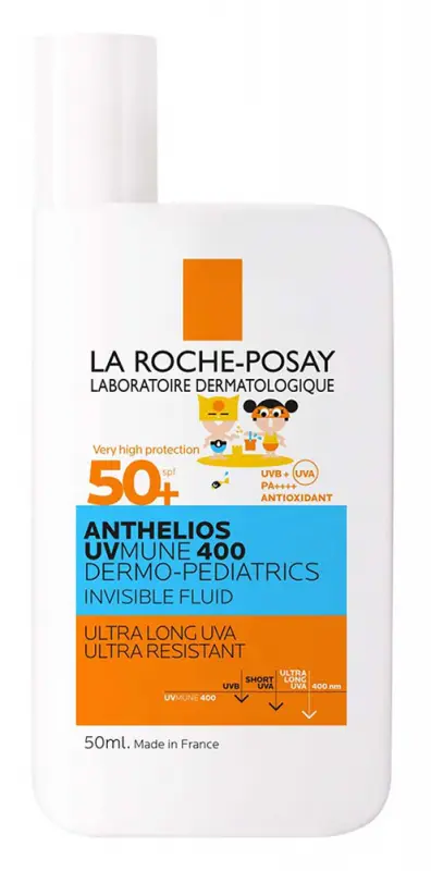 LA ROCHE-POSAY Anthelios UVMUNE 400 Dermo-Pediatrics Napvédő fluid SPF50+ gyermekeknek 50 ml - Lejárat: 2026.11. LA ROCHE-POSAY Anthelios UVMUNE 400 Dermo-Pediatrics Napvédő fluid SPF50+ gyermekeknek 50 ml - Lejárat: 2026.11.