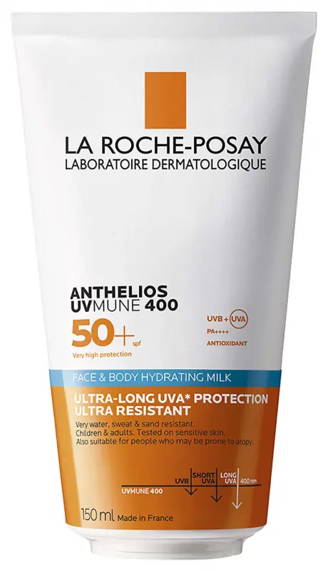 LA ROCHE-POSAY Anthelios UVMUNE 400 SPF50+ Hidratáló tej arcra és testre (150 ml) LA ROCHE-POSAY Anthelios UVMUNE 400 SPF50+ Hidratáló tej arcra és testre (150 ml)