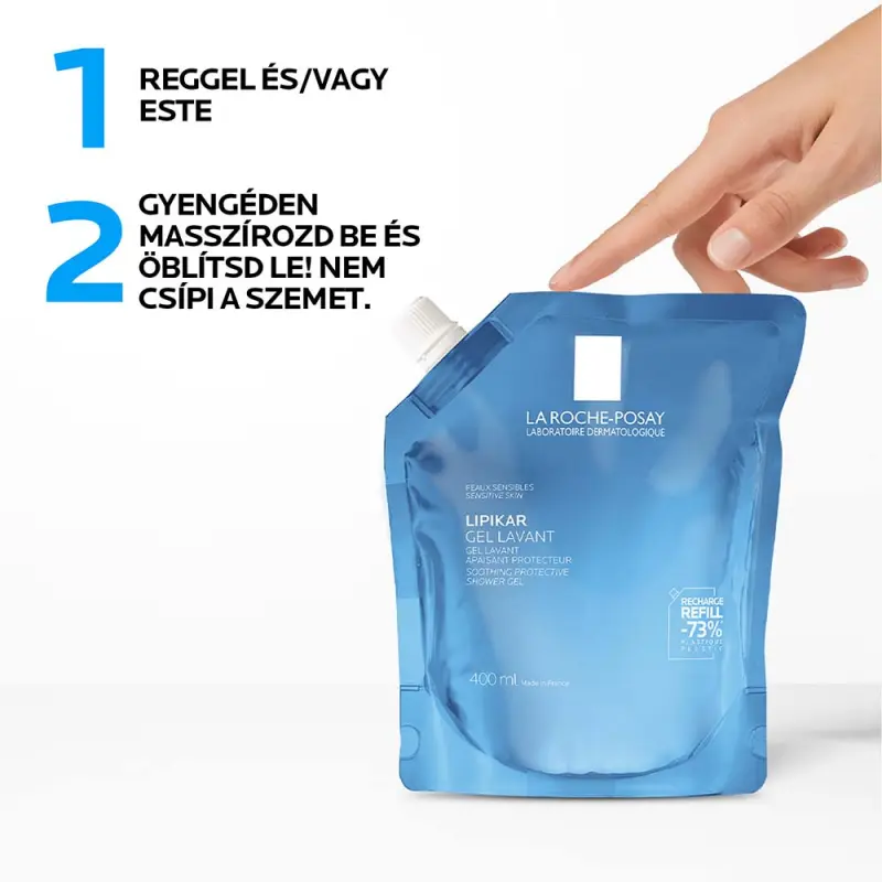 Lipikar Gel Lavant Tusfürdő gél utántöltő 400 ml