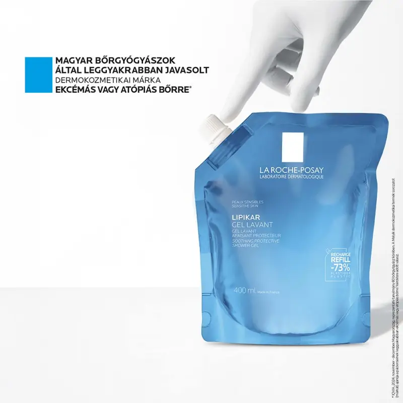 Lipikar Gel Lavant Tusfürdő gél utántöltő 400 ml