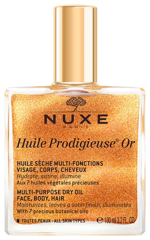 NUXE Huile Prodigieuse többfunkciós arany-csillámos száraz olaj arcra, testre, hajra spray - minden bőrtípus (100 ml) NUXE Huile Prodigieuse többfunkciós arany-csillámos száraz olaj arcra, testre, hajra spray - minden bőrtípus (100 ml)