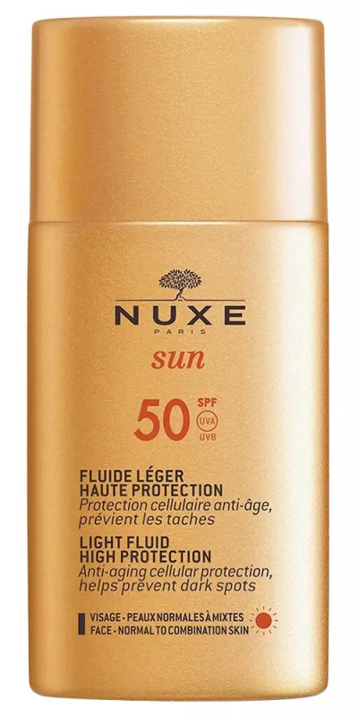 NUXE Sun Fluid arcra SPF50 - normál és kombinált bőr (50 ml)