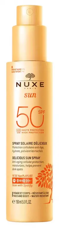 NUXE Sun naptej spray arcra és testre SPF50 - minden bőrtípus (150 ml) NUXE Sun naptej spray arcra és testre SPF50 - minden bőrtípus (150 ml)