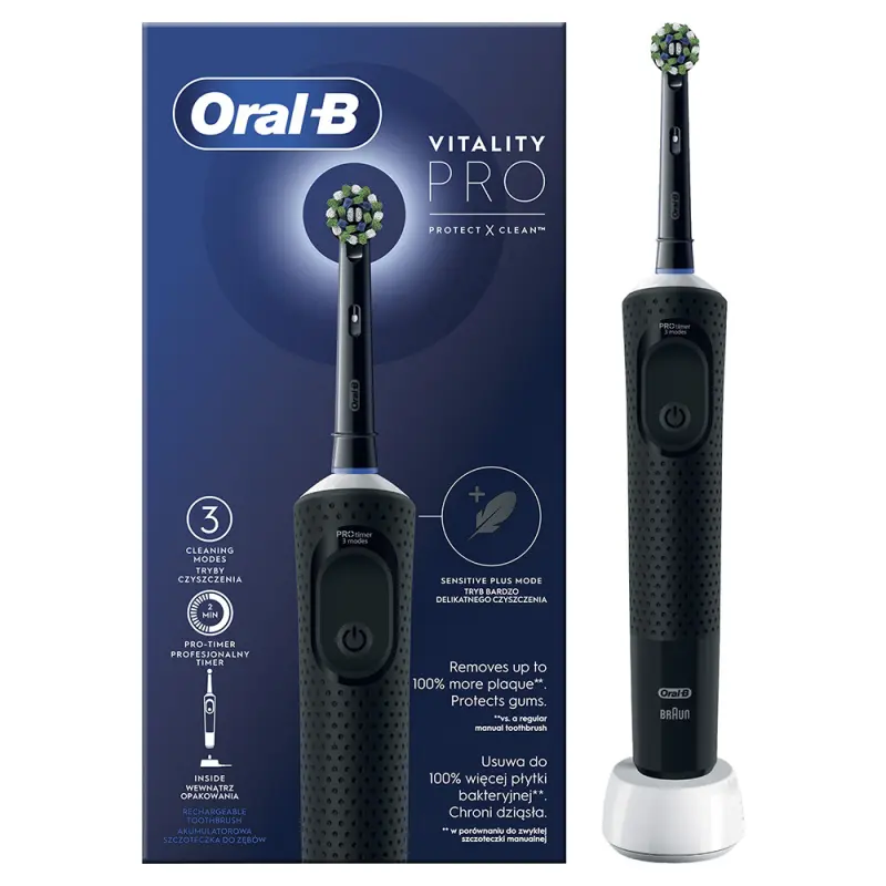 D103 Vitality PRO Elektromos Fogkefe Black