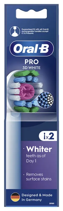 ORAL-B EB18-2 3D White Pótfej 2 db - X-sörte ORAL-B EB18-2 3D White Pótfej 2 db - X-sörte