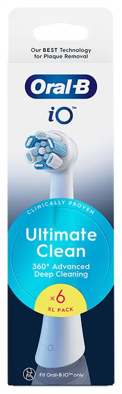 ORAL-B iO Ultimate Clean Pótfej Fehér XL Pack 6 db ORAL-B iO Ultimate Clean Pótfej Fehér XL Pack 6 db
