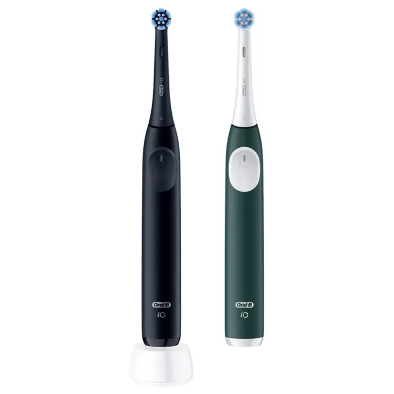 ORAL-B iO2 Elektromos Fogkefe DUOPACK Night Black + Forest Green
