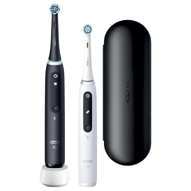 ORAL-B iO5 Elektromos Fogkefe DUOPACK Matte Black + Quite White